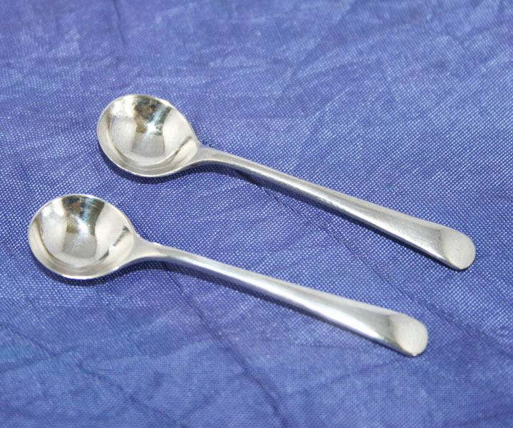 Fossils & Antiques ANTIQUE PAIR OF SMALL ENGLISH STERLING SILVER SALT