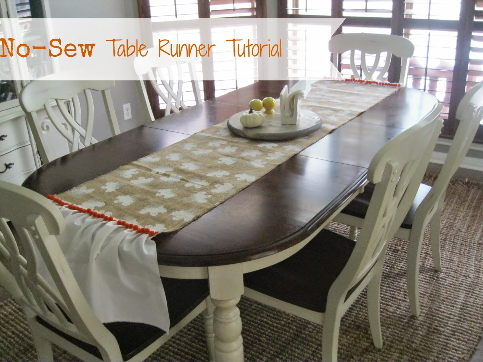 Home Made Halloween No Sew Runner Tutorial