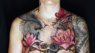 skull tattoo / flower tattoo skull tattoo / flower tattoo
