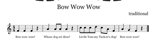 Bow Wow Wow A Song with Many Uses Sweet Sounds