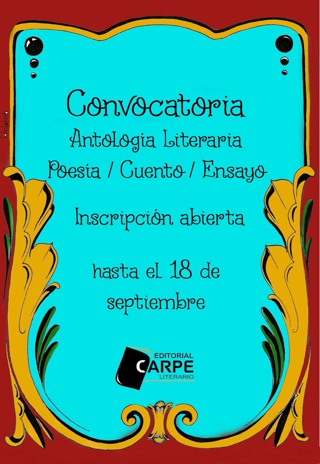 Convocatoria para antología literaria cooperativa 2019