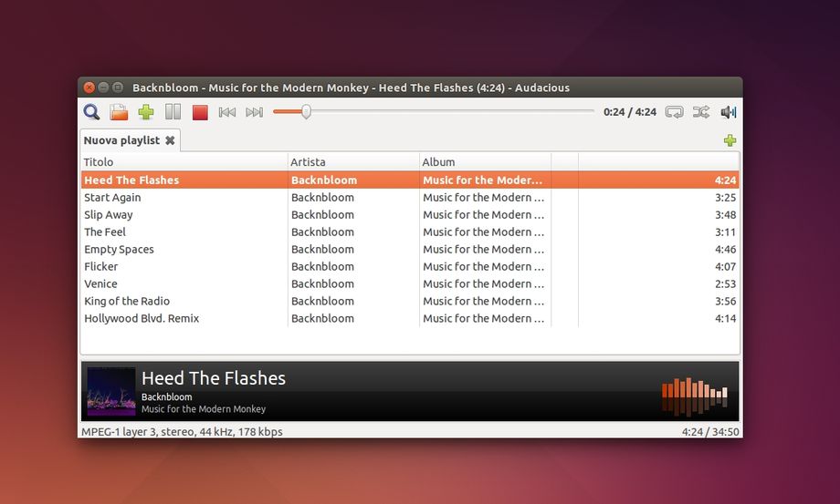 Audacious in Ubuntu