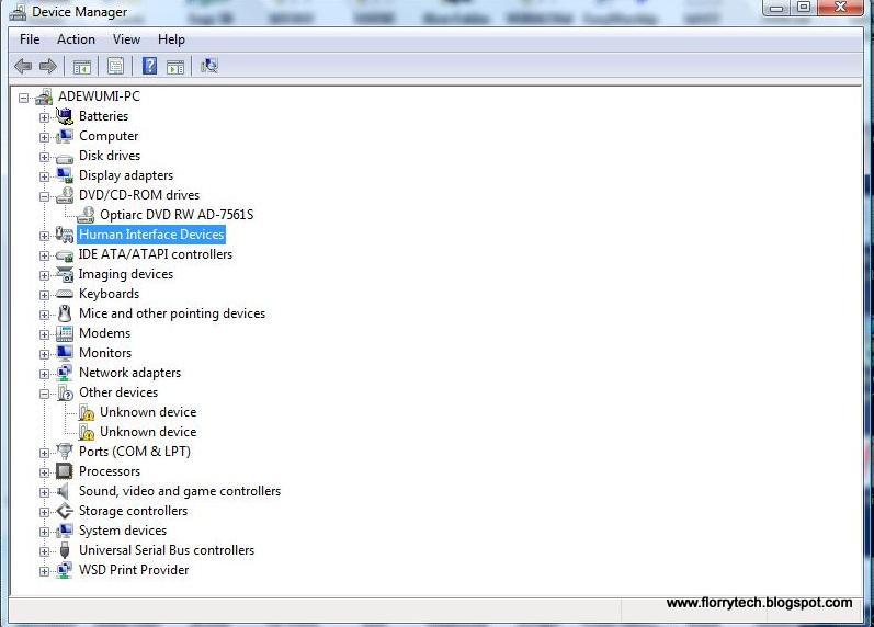 Yellow Exclamation Point in Device Manager? florrytech