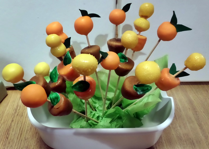 Megmade Creations Lemon and Orange Orchard Cake Pops Easy to Make Cake Pop Design