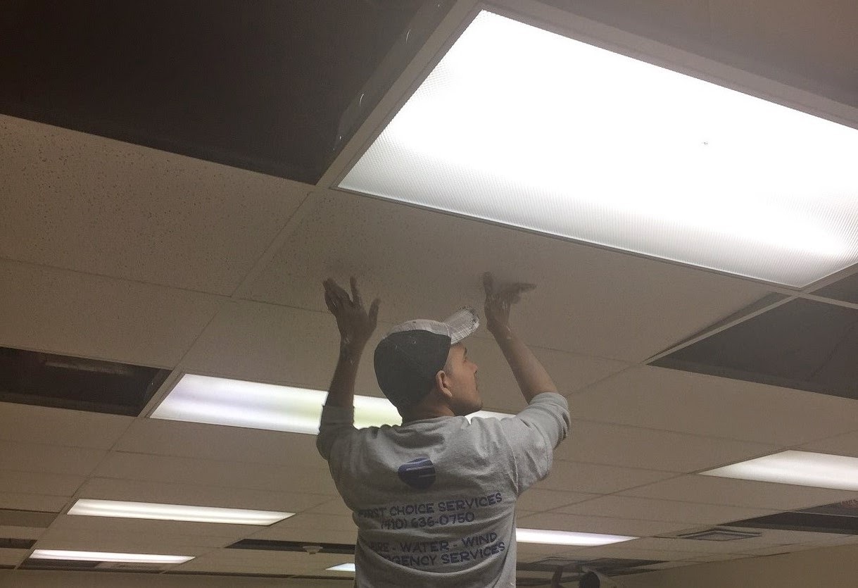 Temple Beth Shalom Construction Blog Replacing Ceiling Tiles