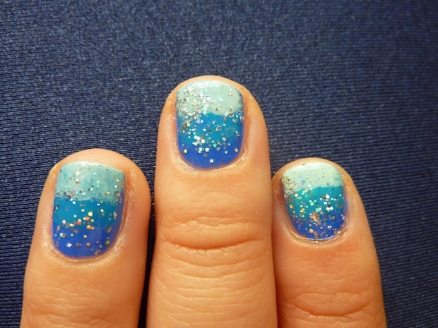 blue ombre nails summer easy