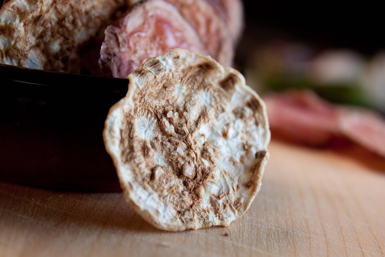 Fat and Happy Blog Crispy Microwave Potato and Turnip Chips