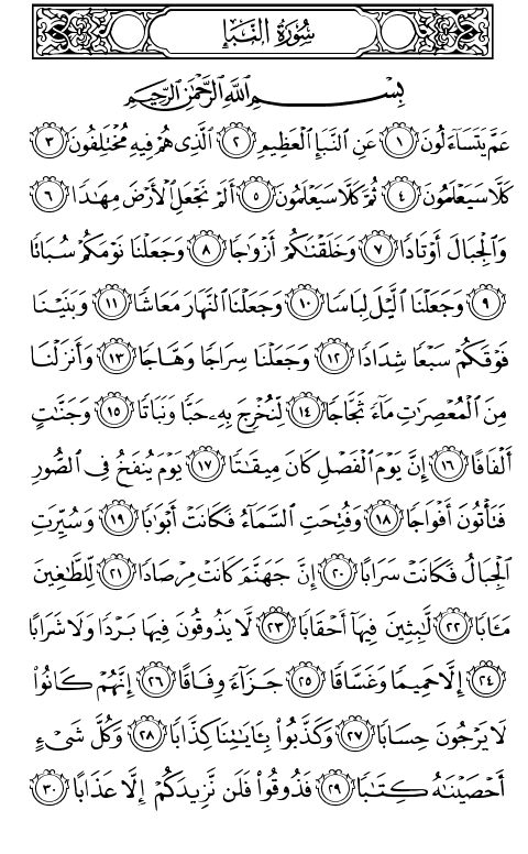 ngeblog after work: Surat An-Naba Hal.582, Juz'30