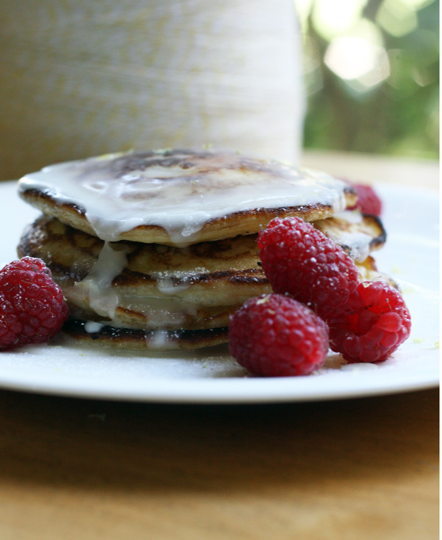fudge ripple lemon ricotta pancakes