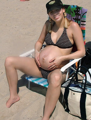 pregnant beach