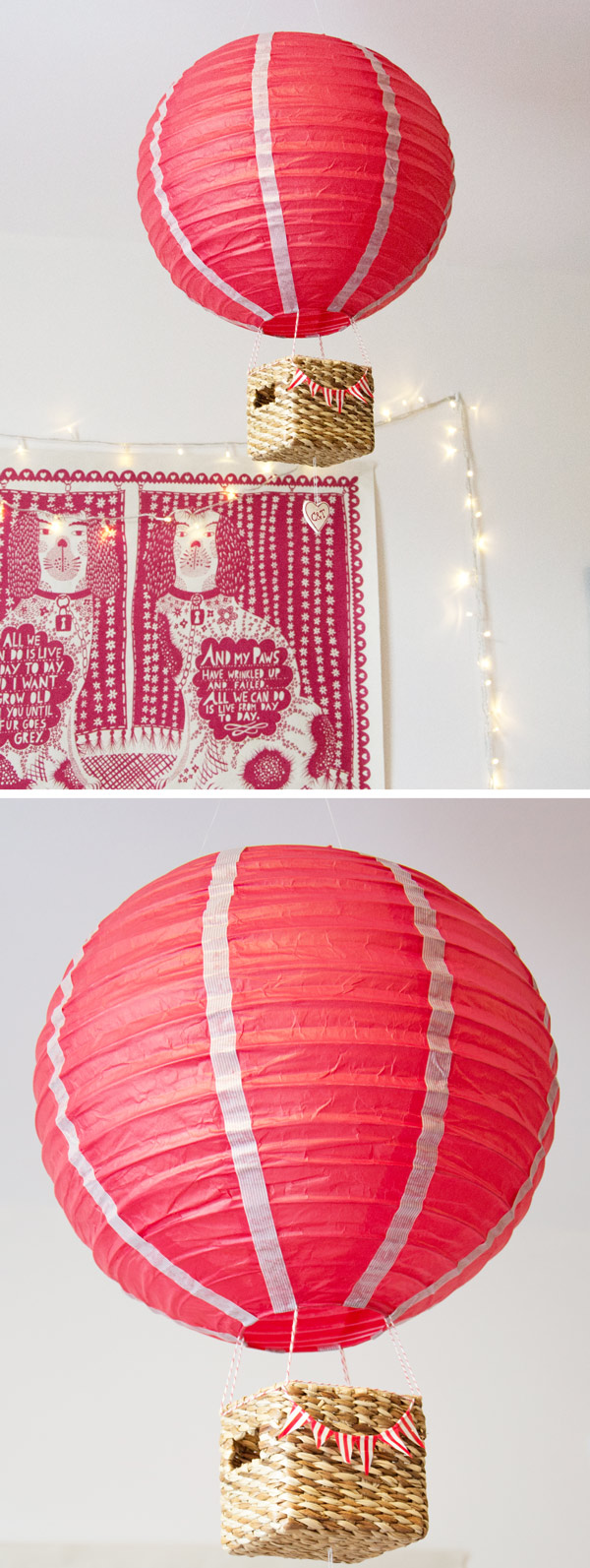 DIY paper lantern hot air balloon (via Ellomennopee)