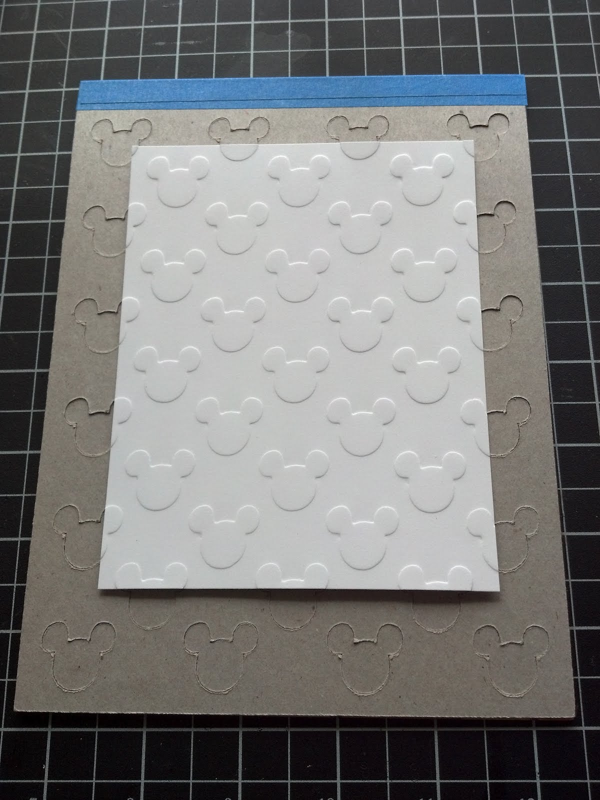 to Scrappin' Cat's Creative Endeavors I made my own embossing