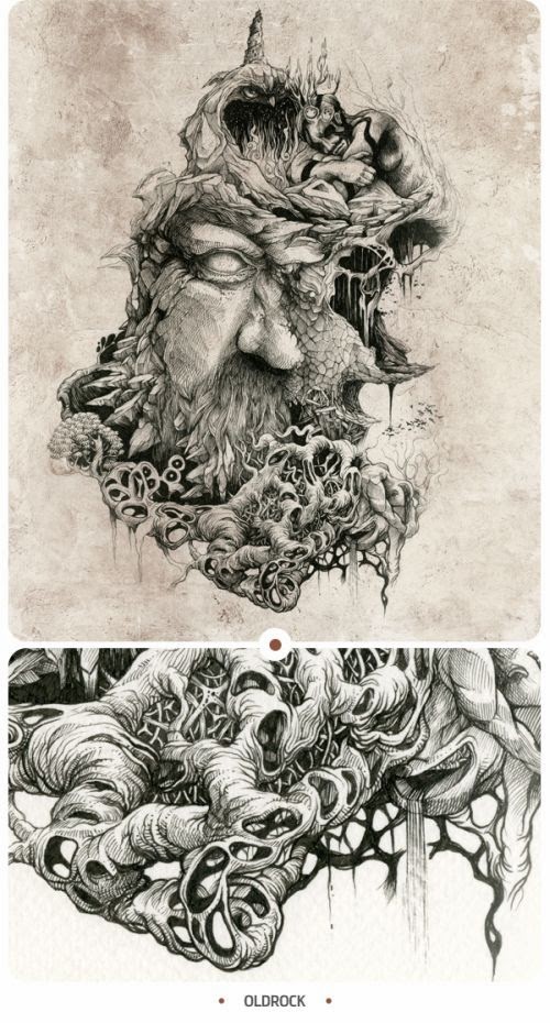 DZO Olivier arte ilustração sombria gótica caneta preto e branco impressionante DZO Olivier arte ilustração sombria gótica caneta preto e branco impressionante