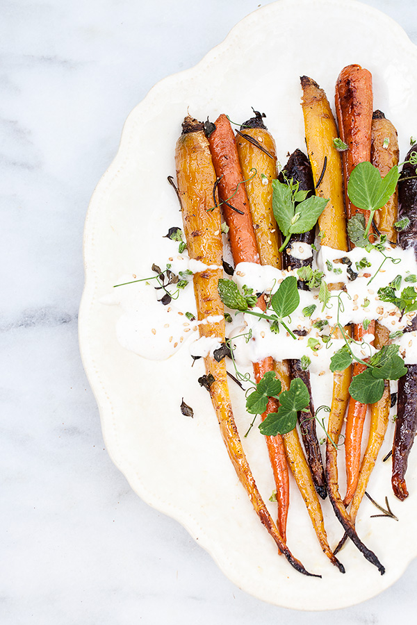 Honey Roasted Rainbow Carrots with Yogurt Sauce Bella Bonito
