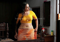 Swetha, menon, milky, navel, show, while, changing, saree