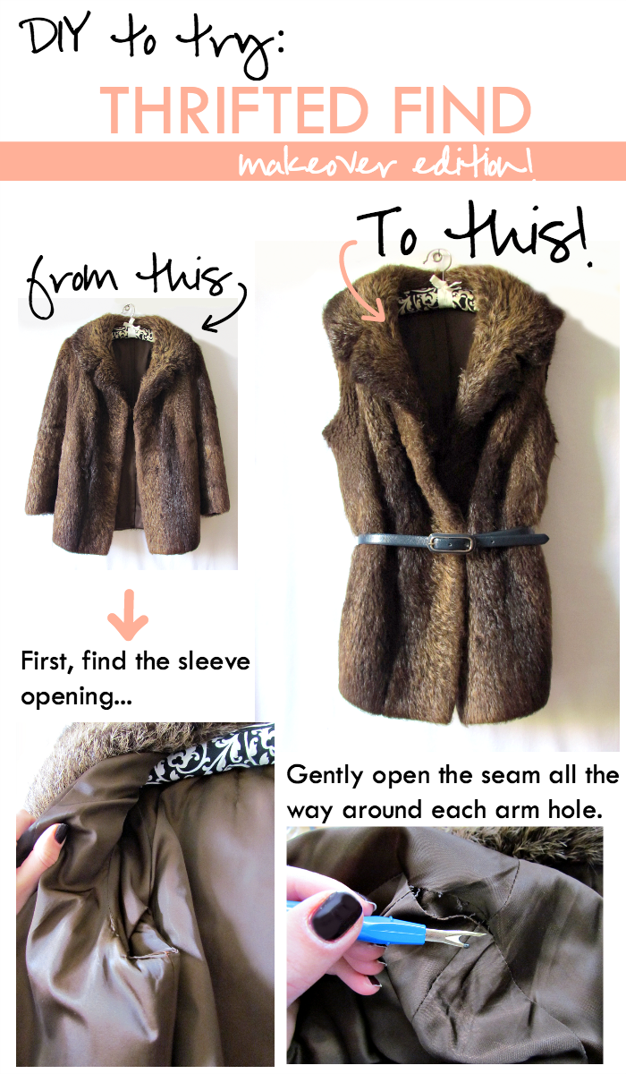 DIY Fur Coat To Vest R.K.C Southern