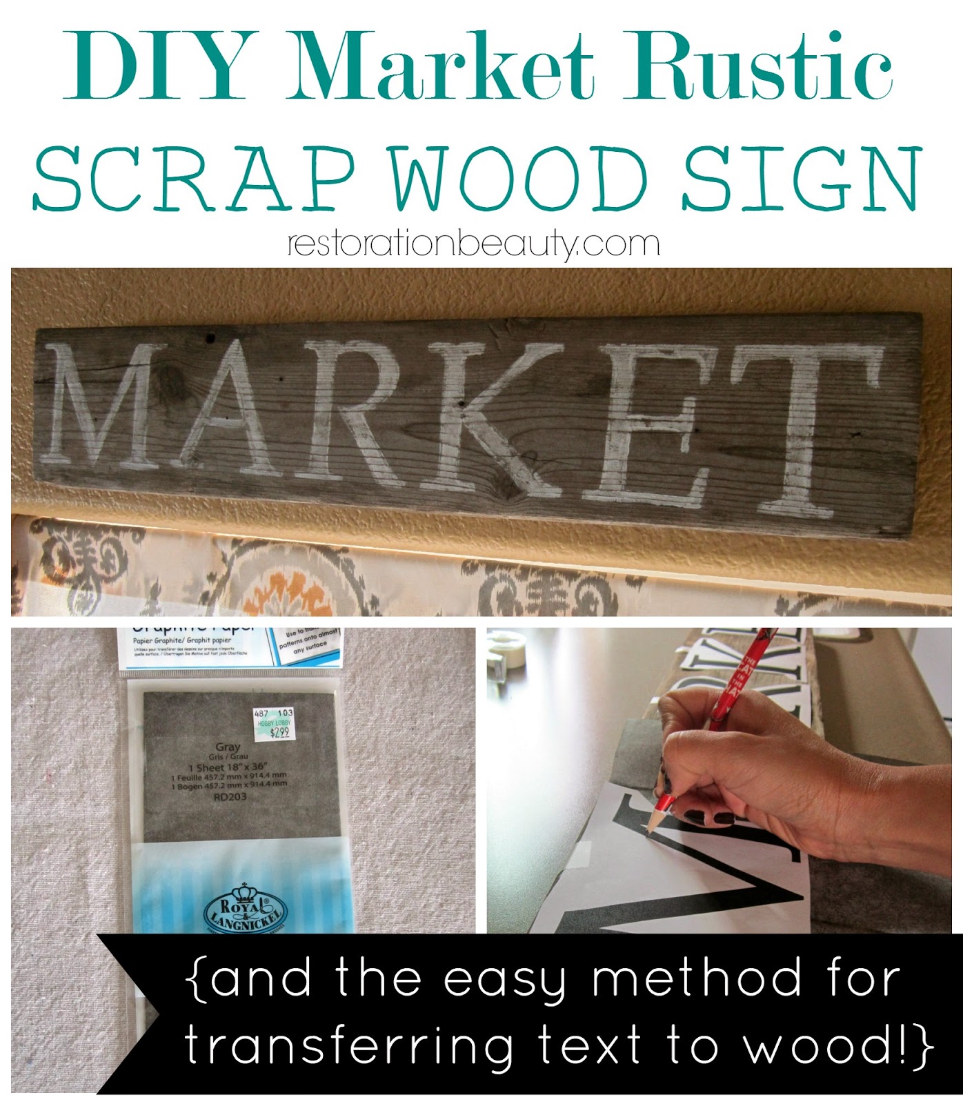 restoration beauty: diy market scrap wood sign {and the easy restoration beauty: diy market scrap wood sign {and the easy