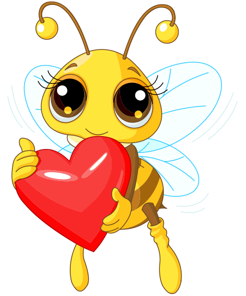 Bee with a heart