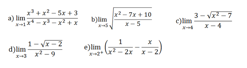 limites de funciones 2 bachillerato