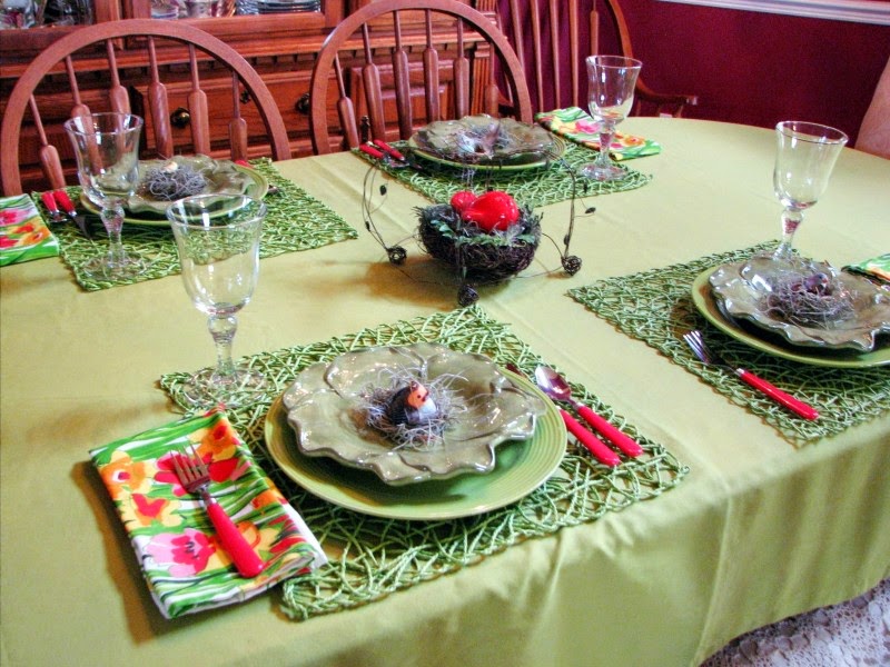 Yellow Rose Arbor Let's Dish Bird, Nest, Egg Challenge