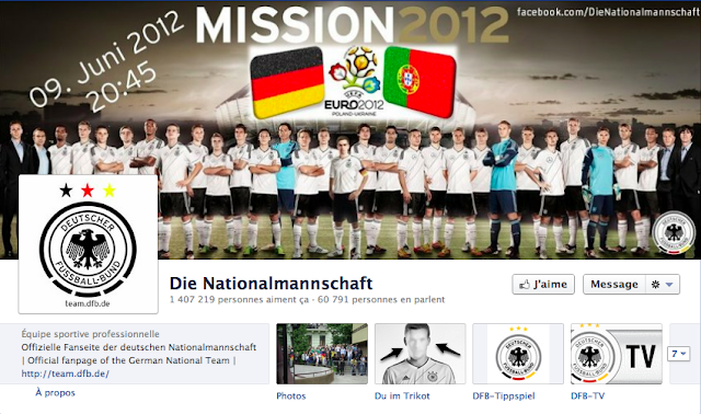 Page Facebook de l'Allemagne