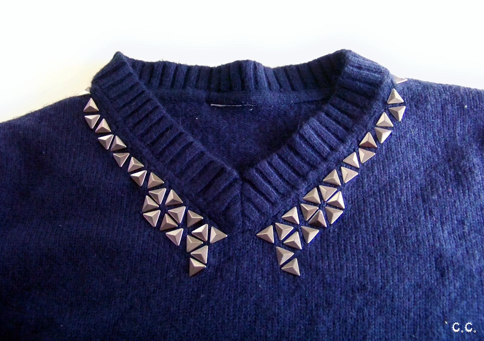 The Cwafty Blog Tutorial Tuesday Studded Sweater Collar