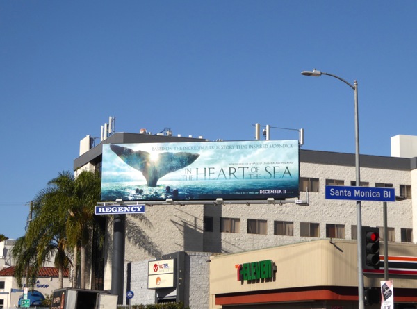 In the Heart of the Sea movie billboard Santa Monica Boulevard Heart of the Sea movie billboard