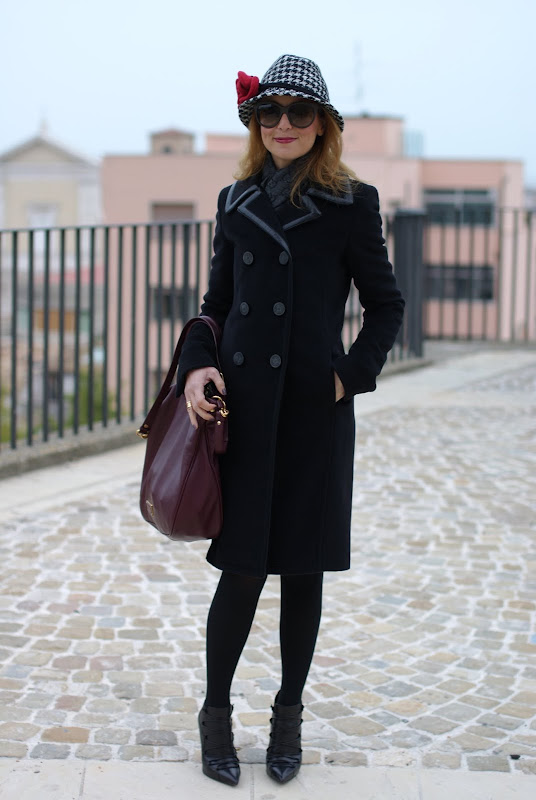 Balenciaga coat, Michelle hat