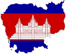 CAMBODIAN MAP AND FLAG
