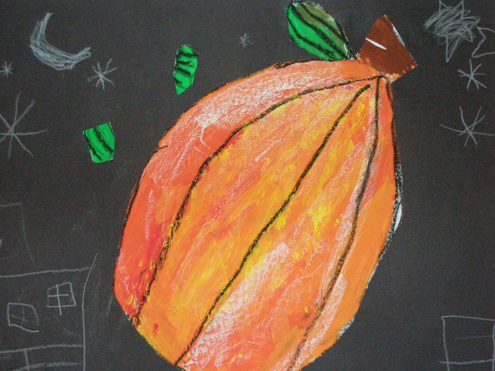 Kindergarten Kids Deep Space Sparkle Pumpkins