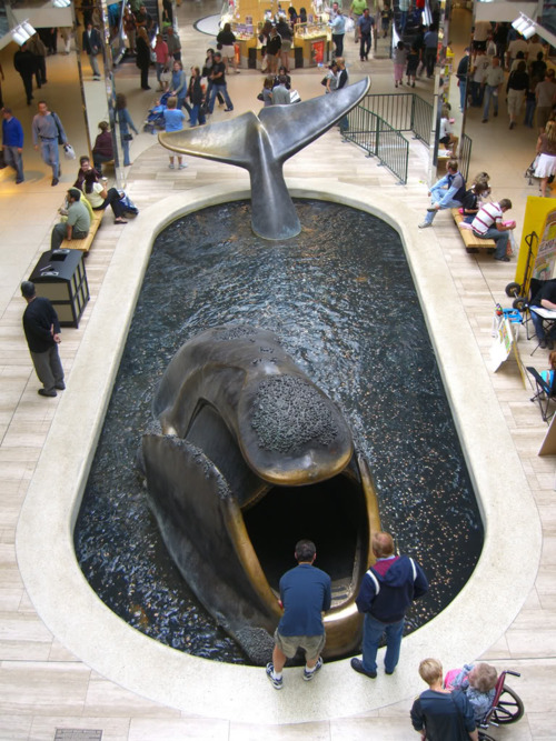 The Whale Statue in West Edmonton Mall