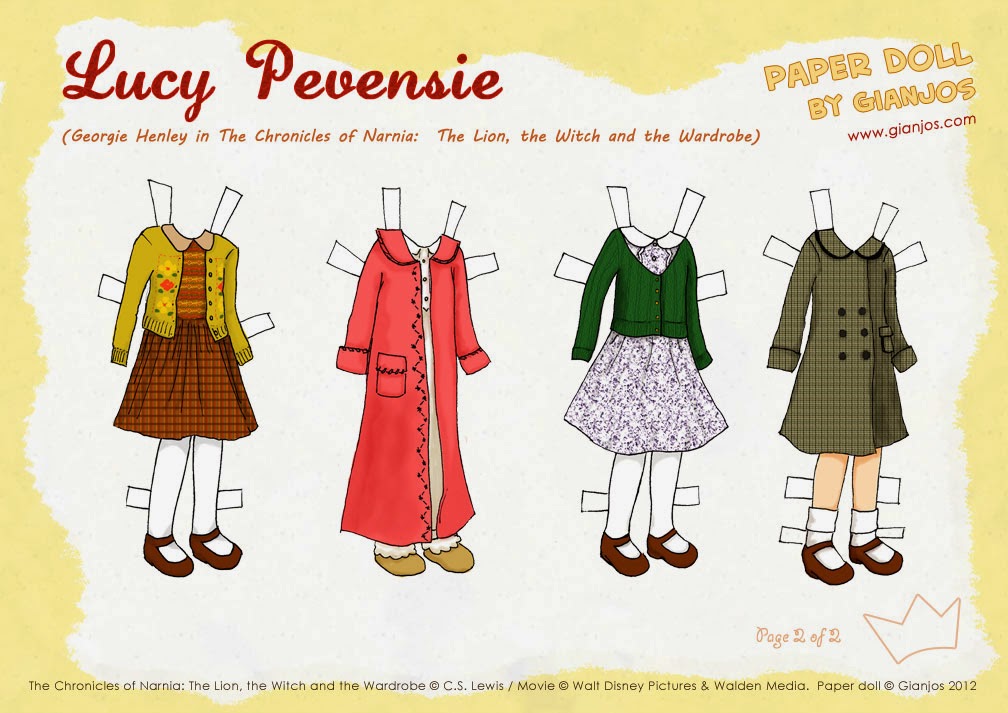 narnia paper dolls