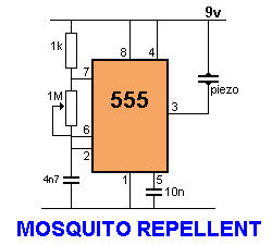 Electronic mosquito repellent circuit schematic diagram picture