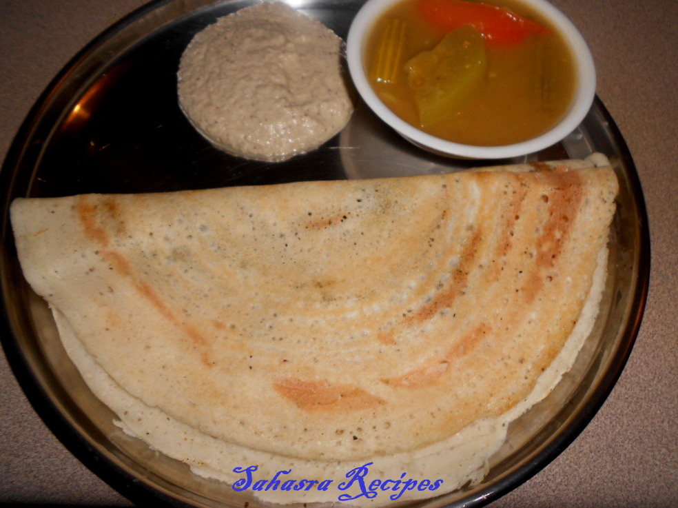 Sahasra Recipes Dosa Batter with urad dal, rice and quinoa / Quinoa Dosa
