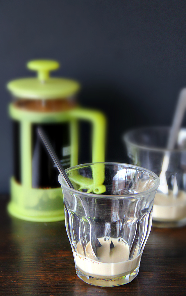 singapore shiok! kopi see (coffee with evaporated milk)