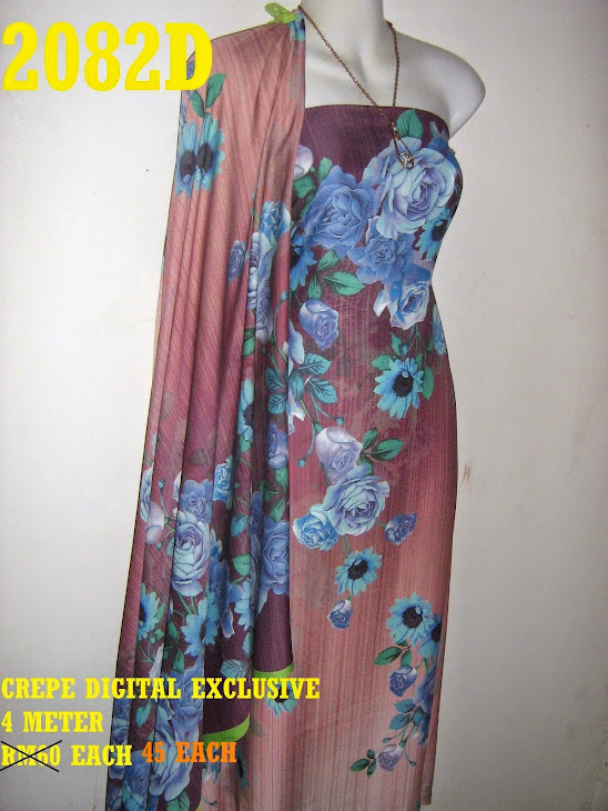 2082D: CREPE DIGITAL EXCLUSIVE, 4 METER, SEJUK, SELESA DAN CANTIK