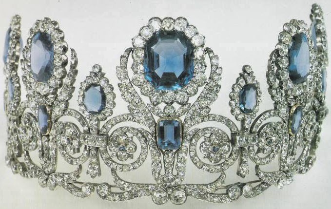 تيجان ملكية  امبراطورية فاخرة Sapphire+Parure+Tiara+()+Empress+Josephine+1
