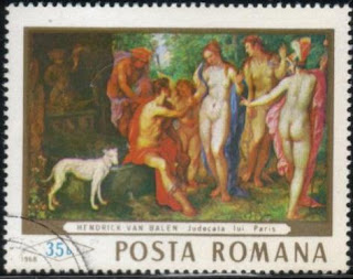 1994年ルーマニア　グレーハウンドの切手