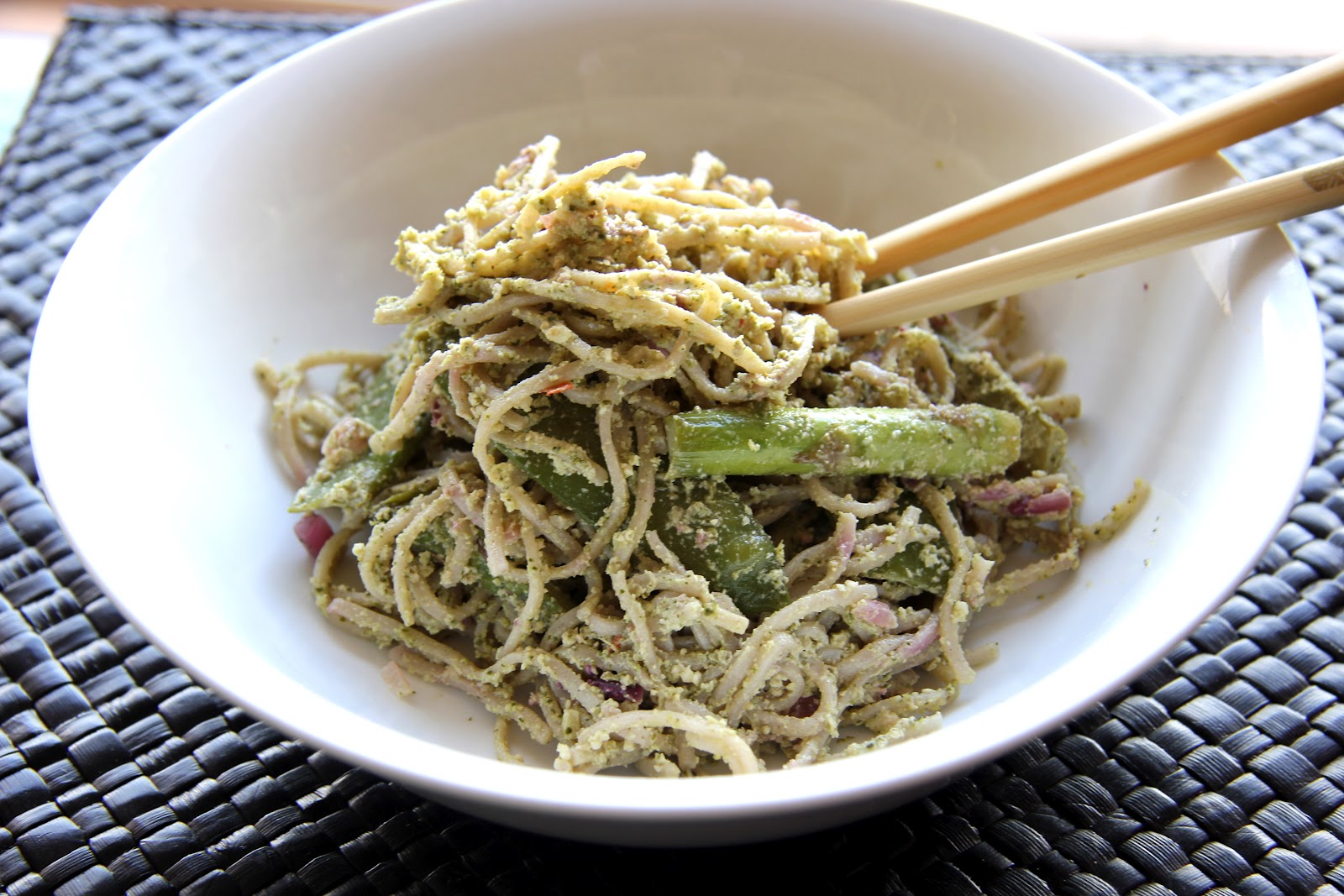 Tali's Tomatoes Coriander Pesto with Soba Noodles