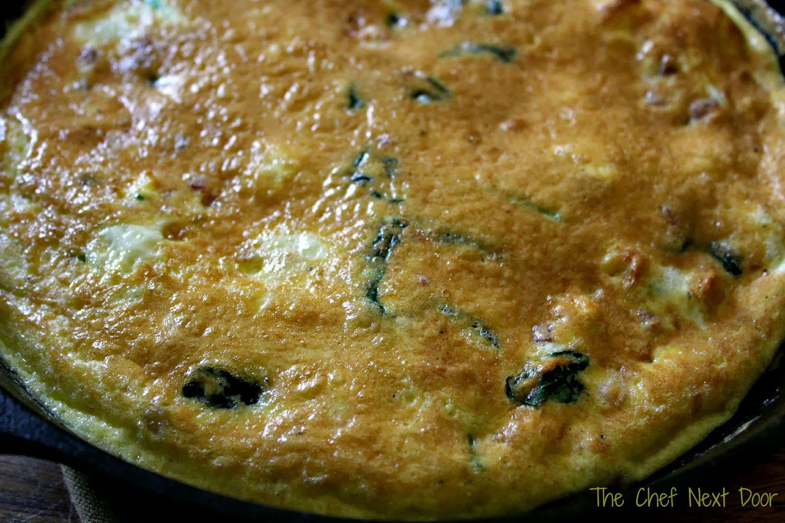 Pancetta, Spinach & Parmesan Frittata {Meat Month}