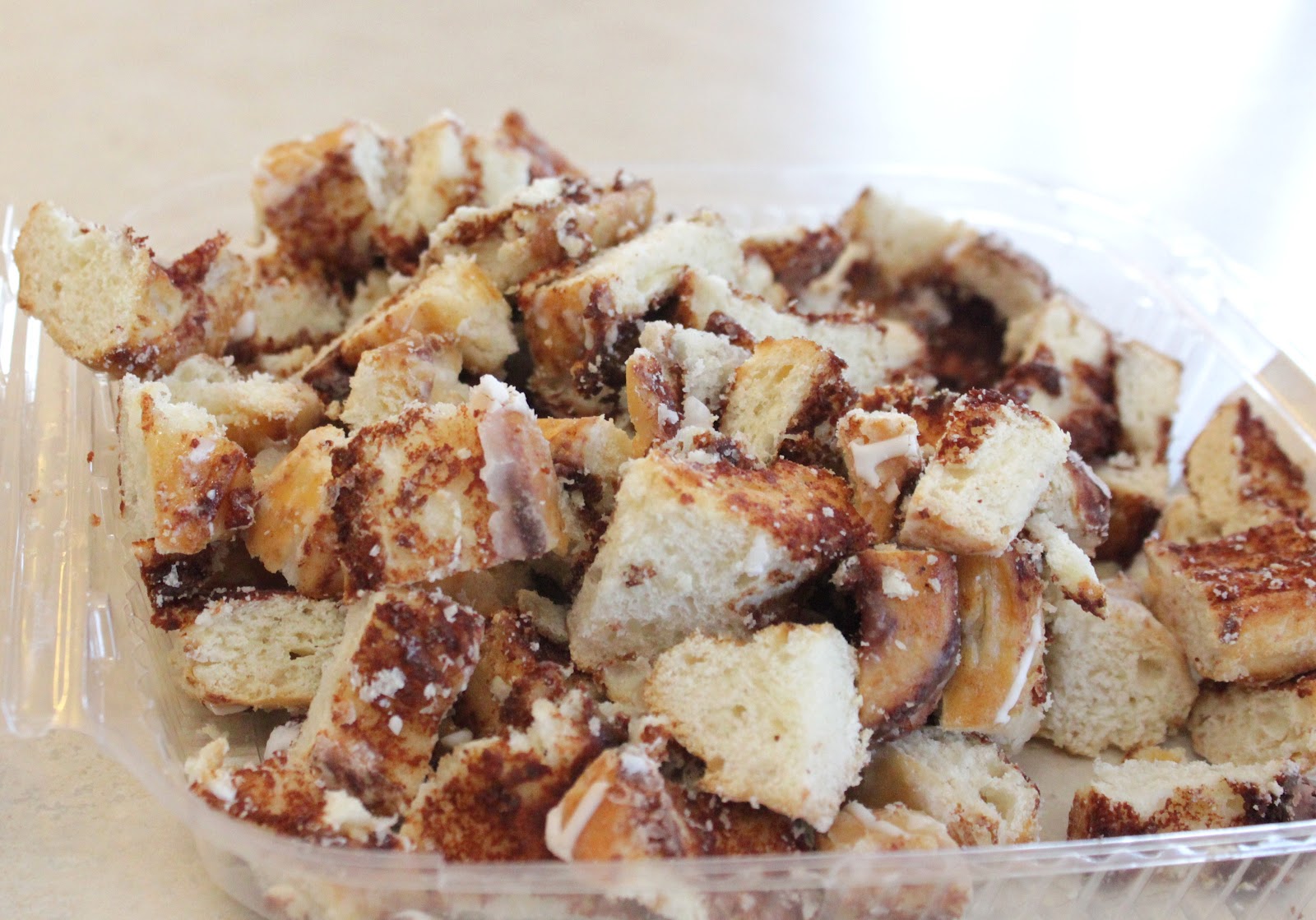 Cinnamon Roll Bread Pudding with Vanilla Cream Sauce