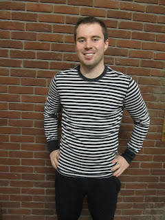 lululemon black and white striped shirt