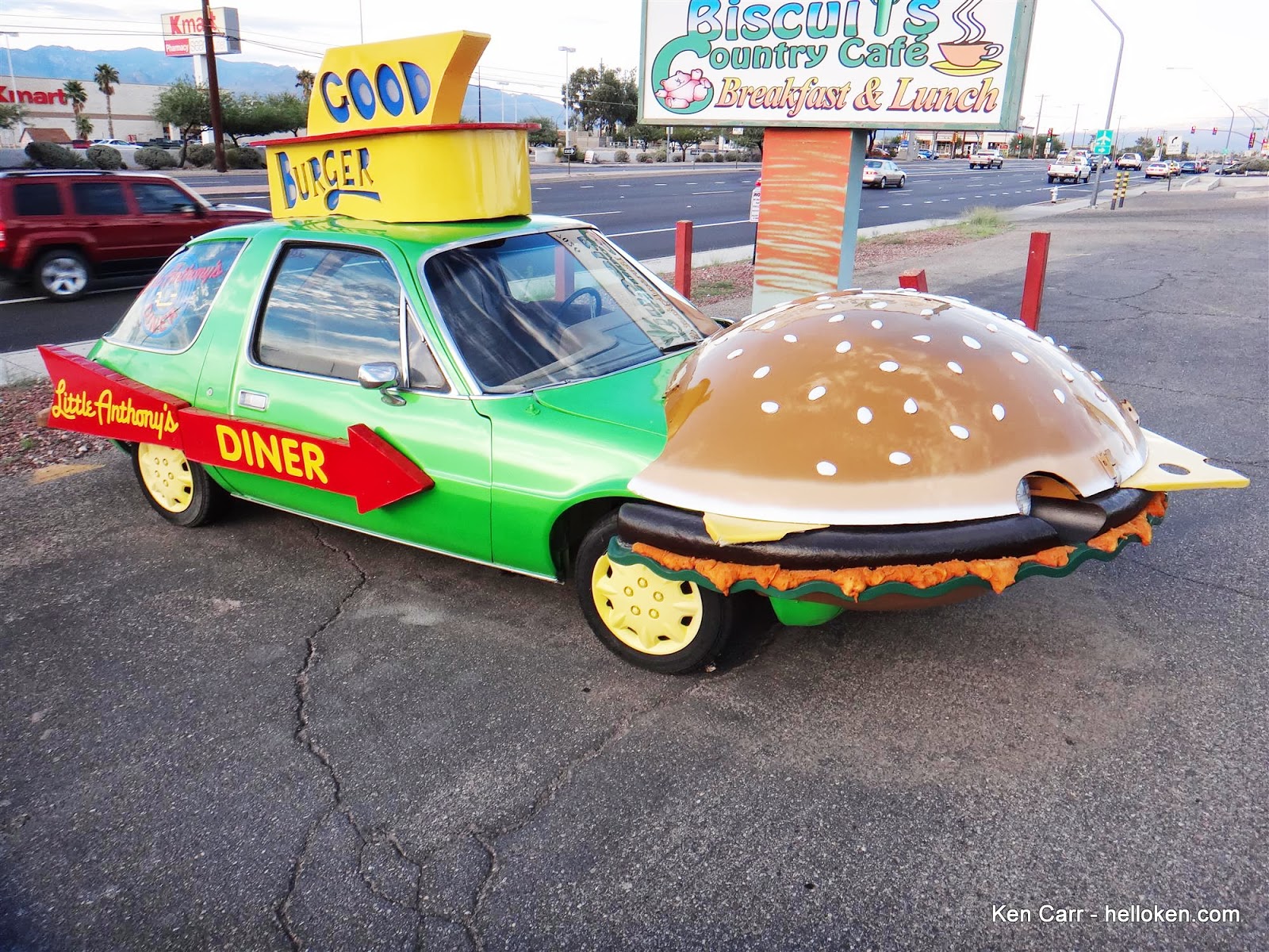Ken Carr Blog A green AMC Pacer with a hamburger hood and