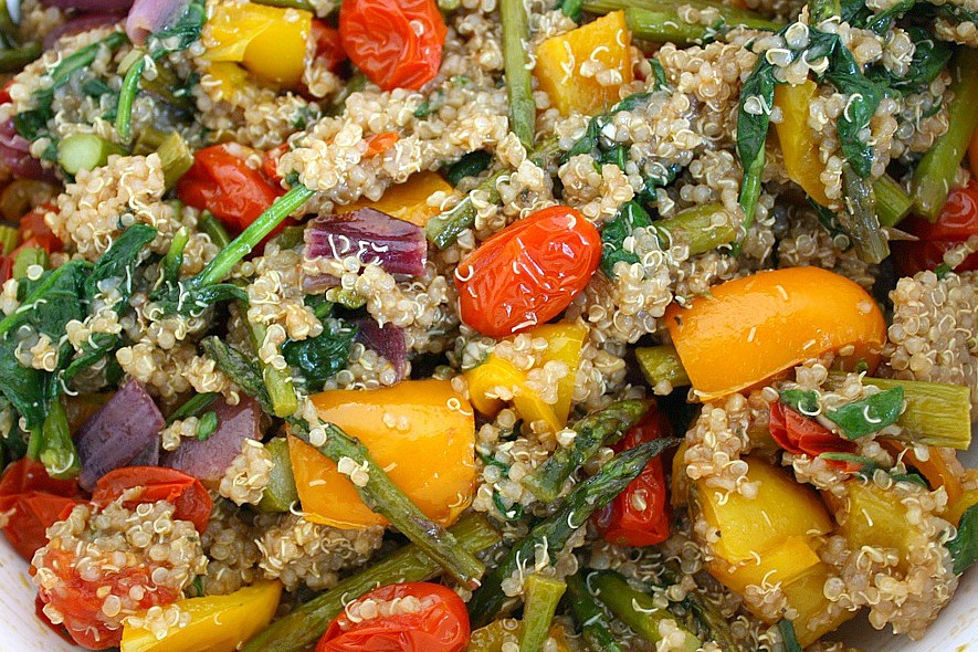 The Garden Grazer Rainbow Roasted Veggies with Quinoa