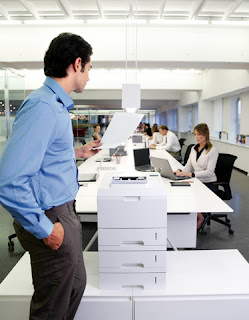 office workers wireless printer