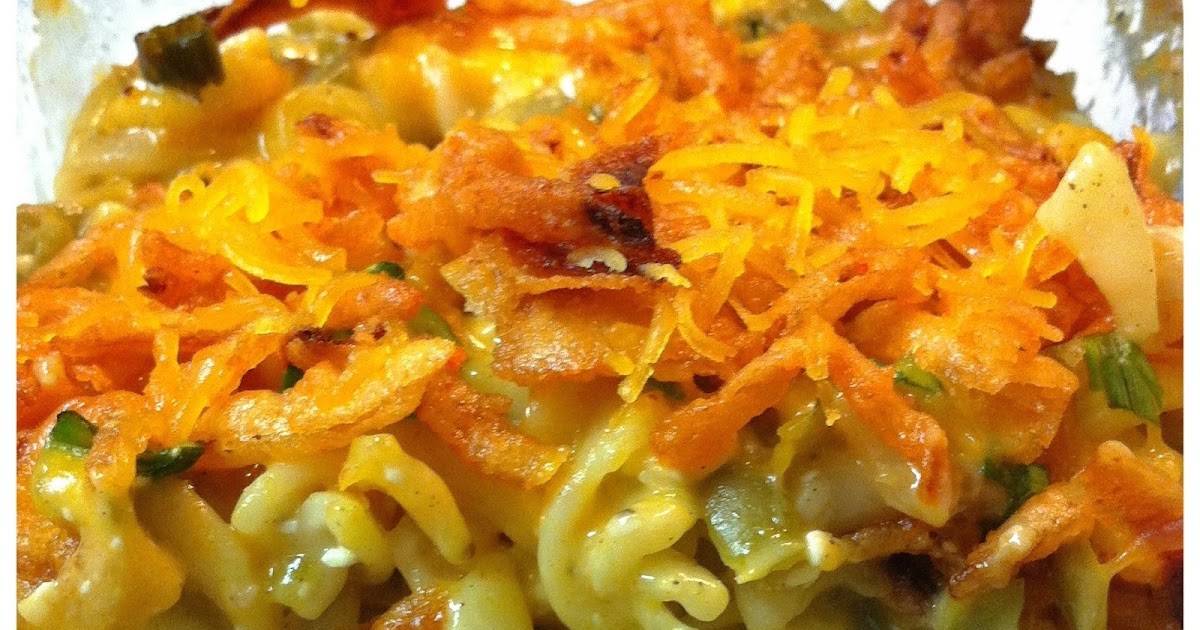 Homemade Noms Cheesy Tuna and Green Bean Casserole