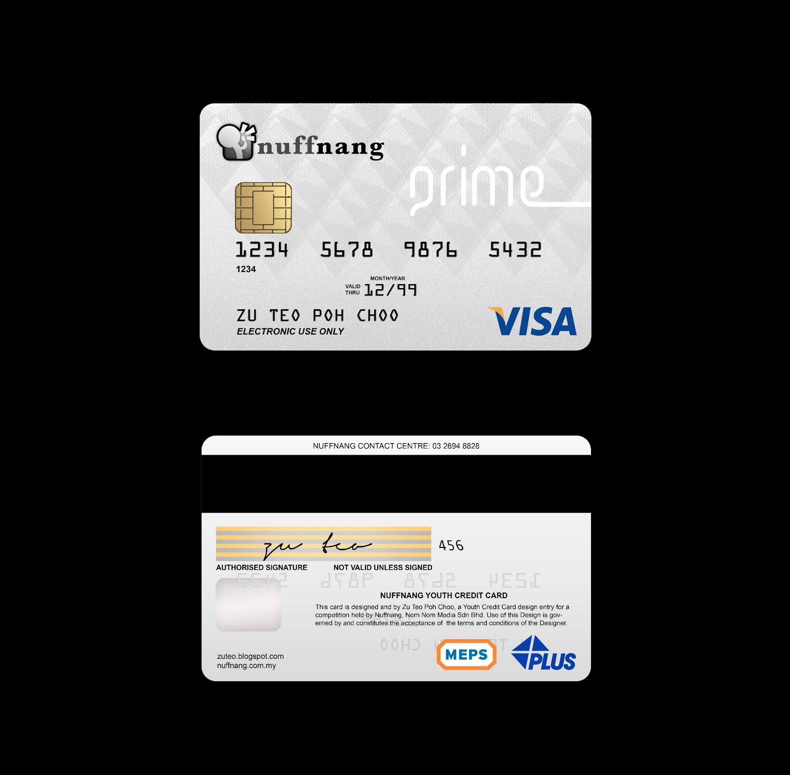 I&#039;m awesome like that. ;): Nuffnang&#039;s Youth Credit Card Design: Prime
