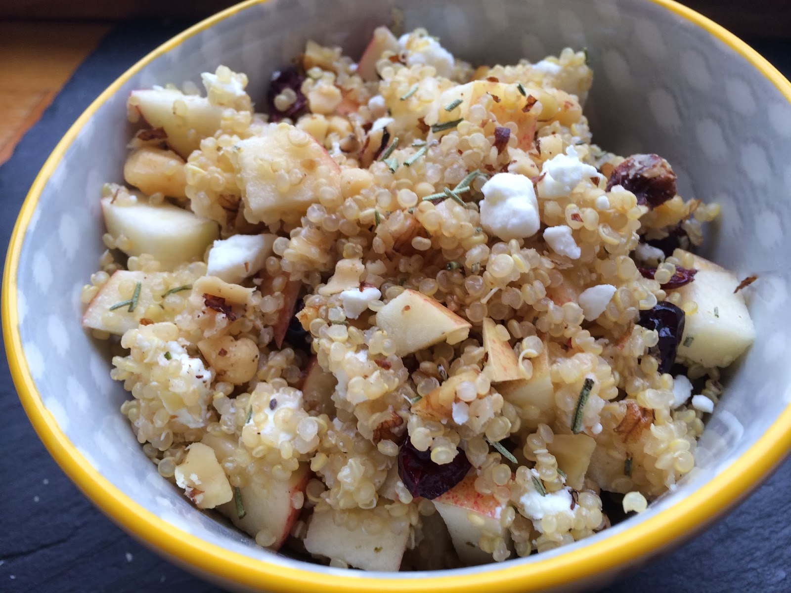 Top Ate on Your Plate Quinoa with Apples, Goat Cheese and Cranberries