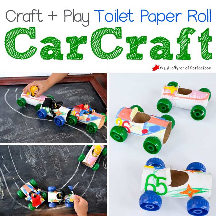 Craft and Play Toilet Paper Roll Car Craft A Little Pinch of Perfect