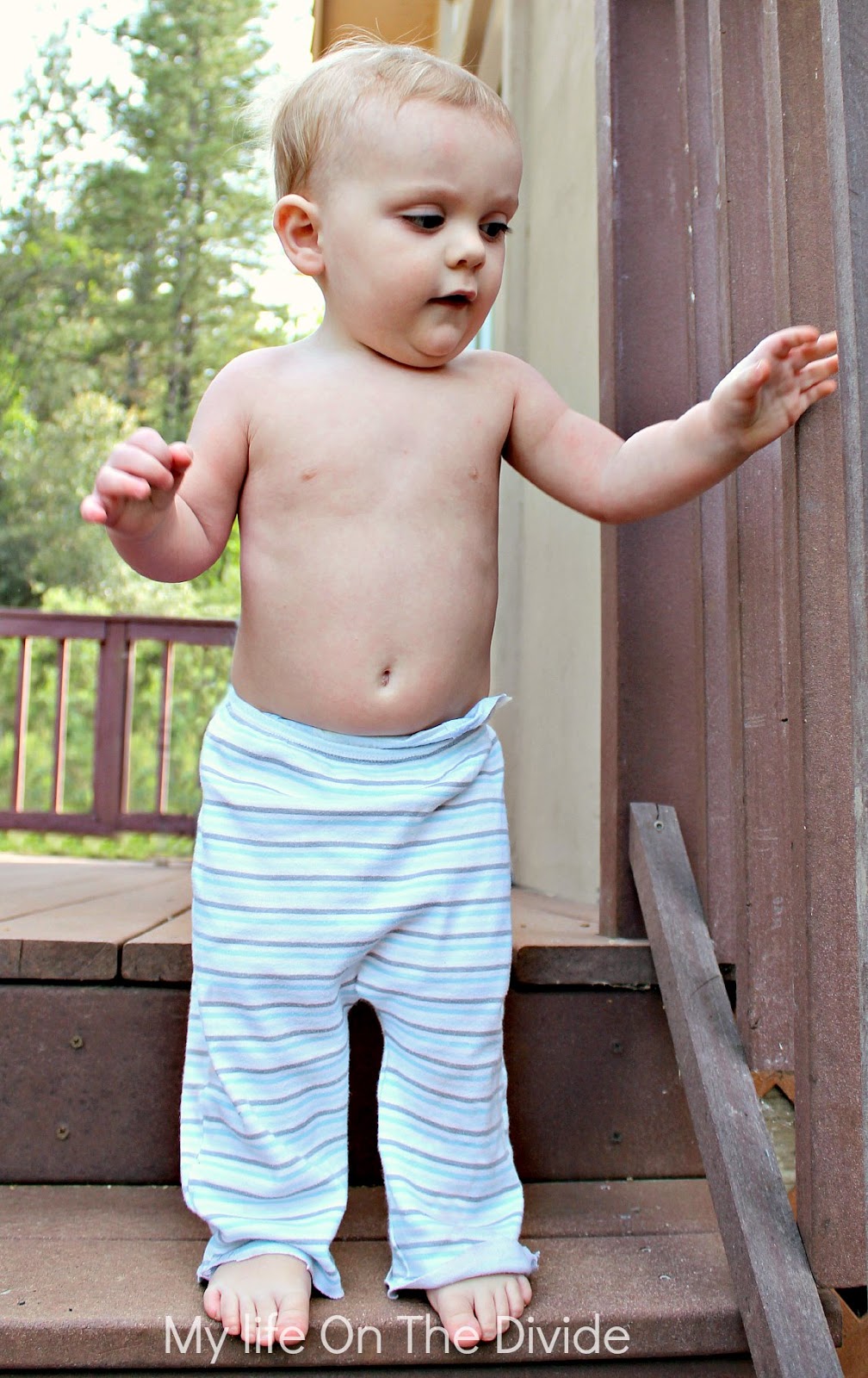 My Life on the Divide How to refashion a Baby Gown into Toddler Pants